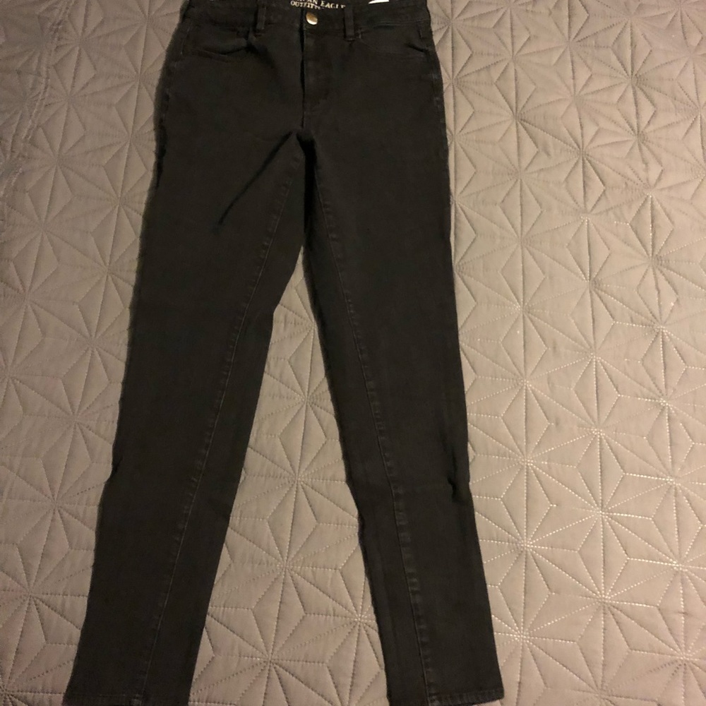 Black high rise jeggings